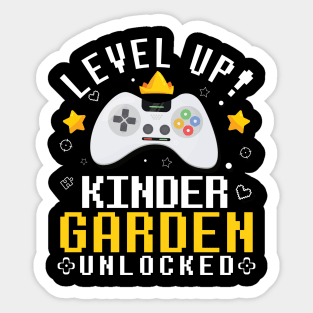 Gamer Fans Students Level Up Kindergarten Unlocked First Day Of School Sticker